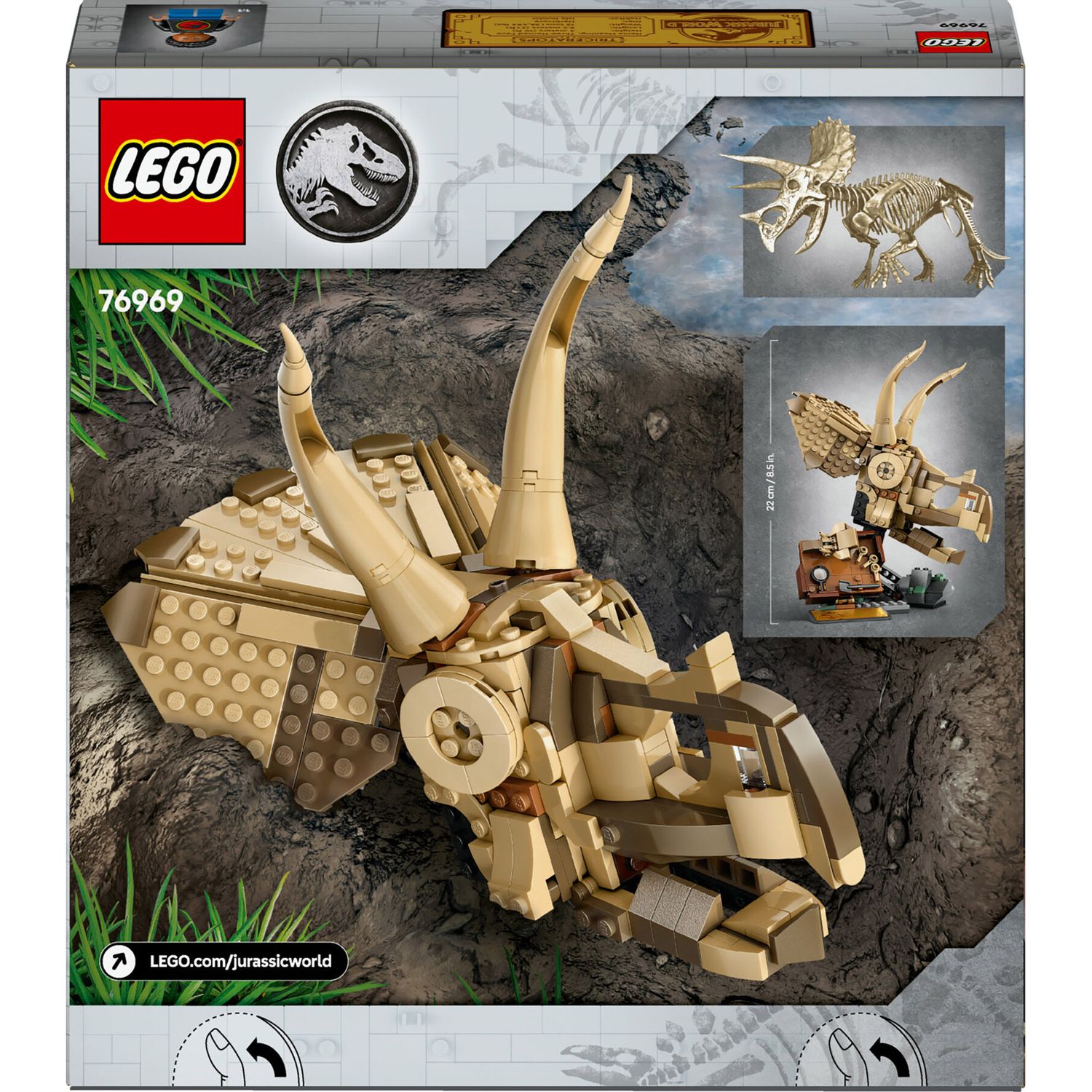 LEGO Jurassic World 76969 Fossili di Dinosauro: Teschio di Triceratopo - Jurassic World, LEGO