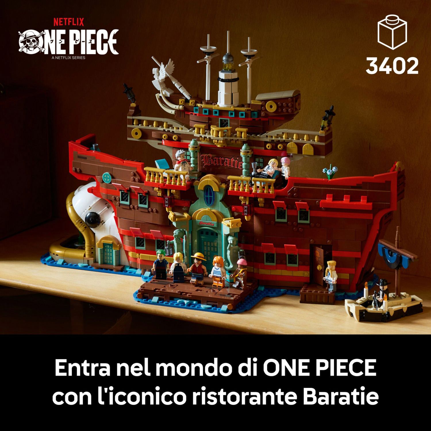LEGO One Piece 75640 Baratie, Il Ristorante Galleggiante - One Piece, LEGO