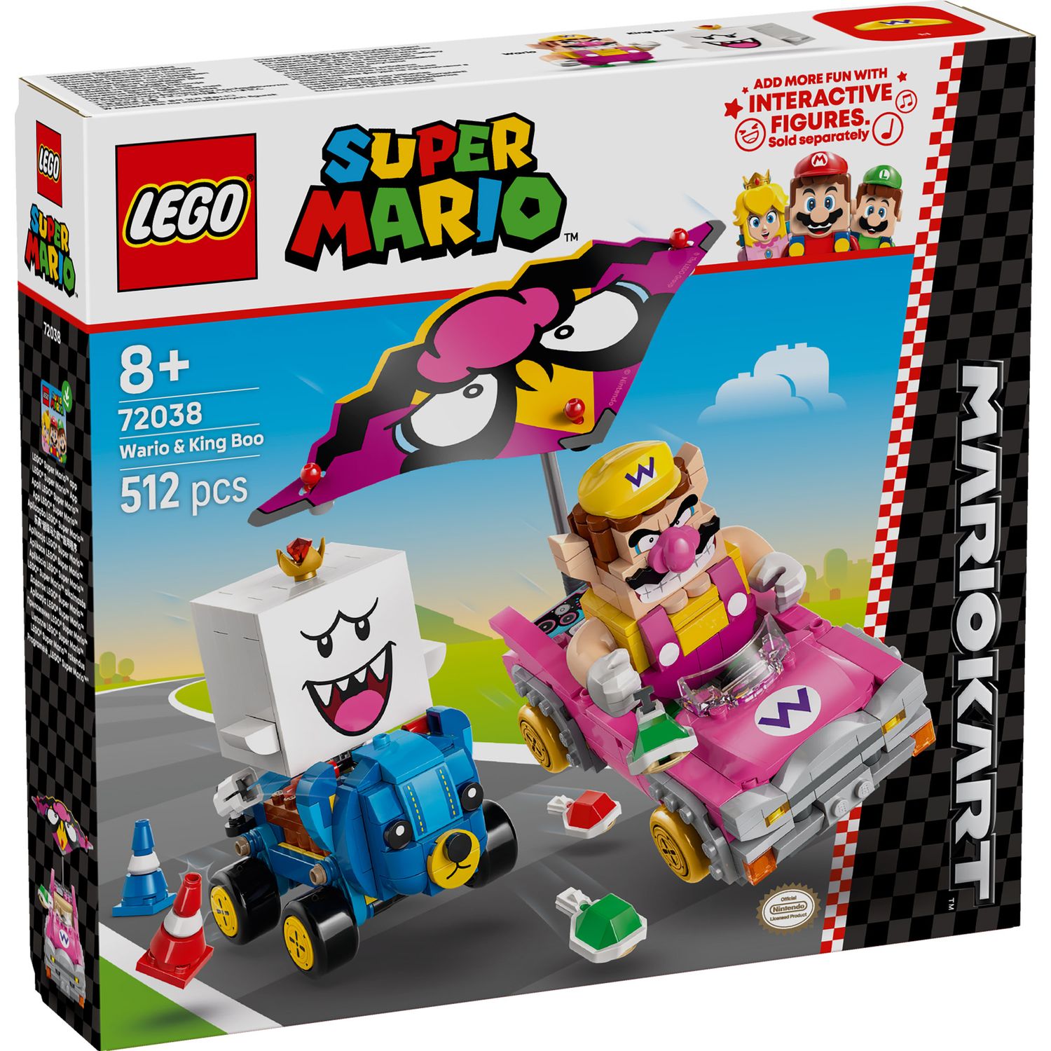 LEGO 72038 Mario Kart Wario vs Re Boo con 2 Veicoli - LEGO, Super Mario