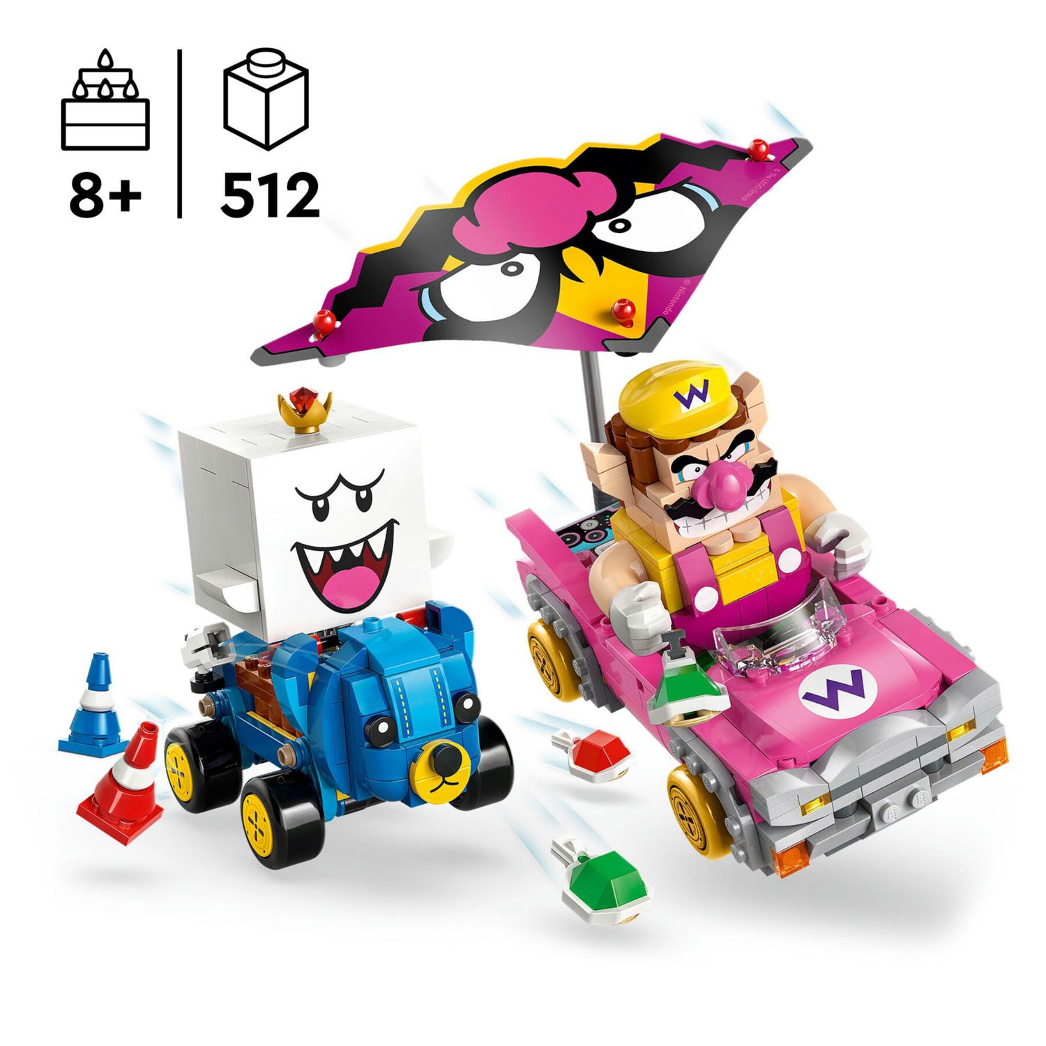 LEGO 72038 Mario Kart Wario vs Re Boo con 2 Veicoli - LEGO, Super Mario