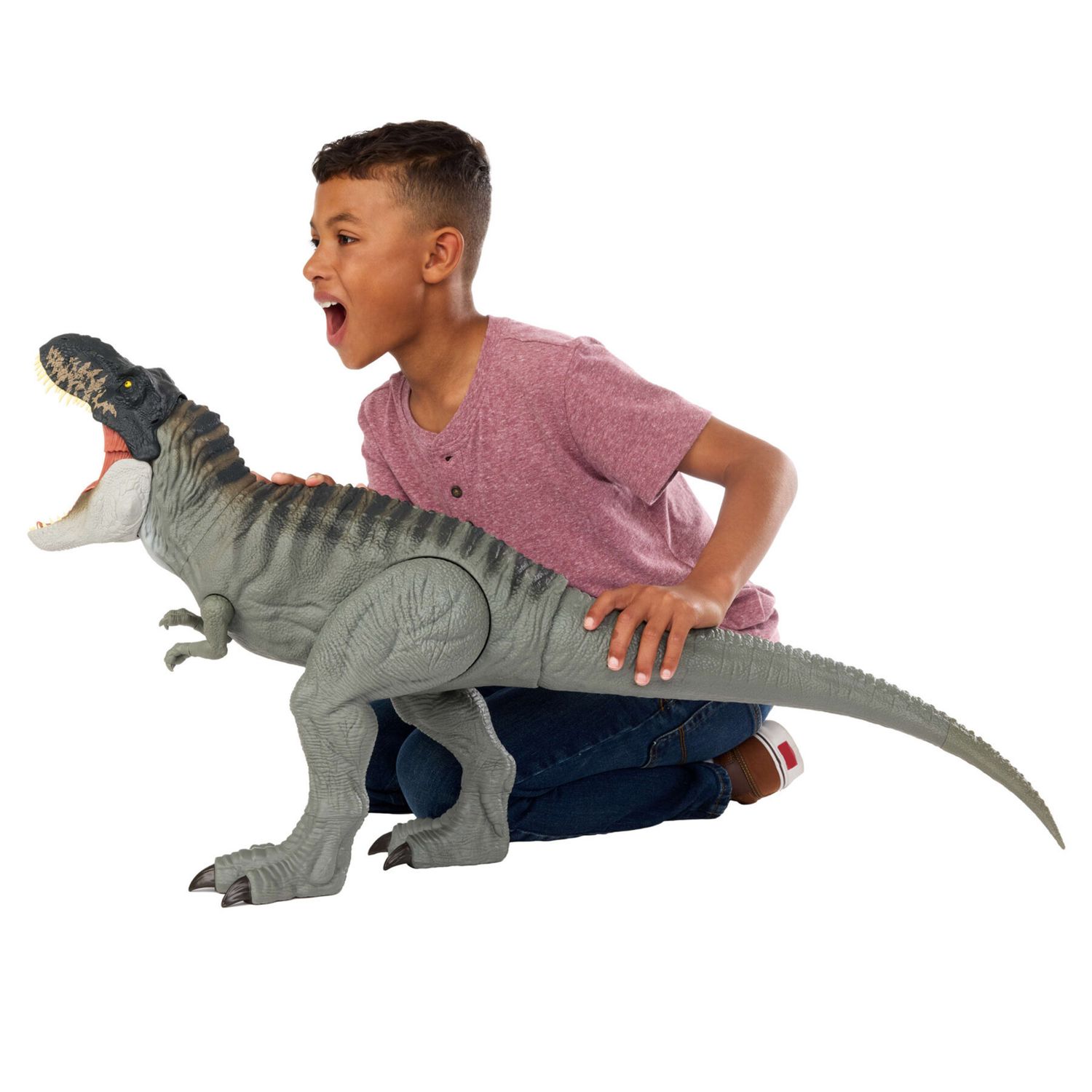 Jurassic World T-Rex Super Colossale, Dinosauro Gigante con 2 Mosse d’Attacco, Mattel - Jurassic World