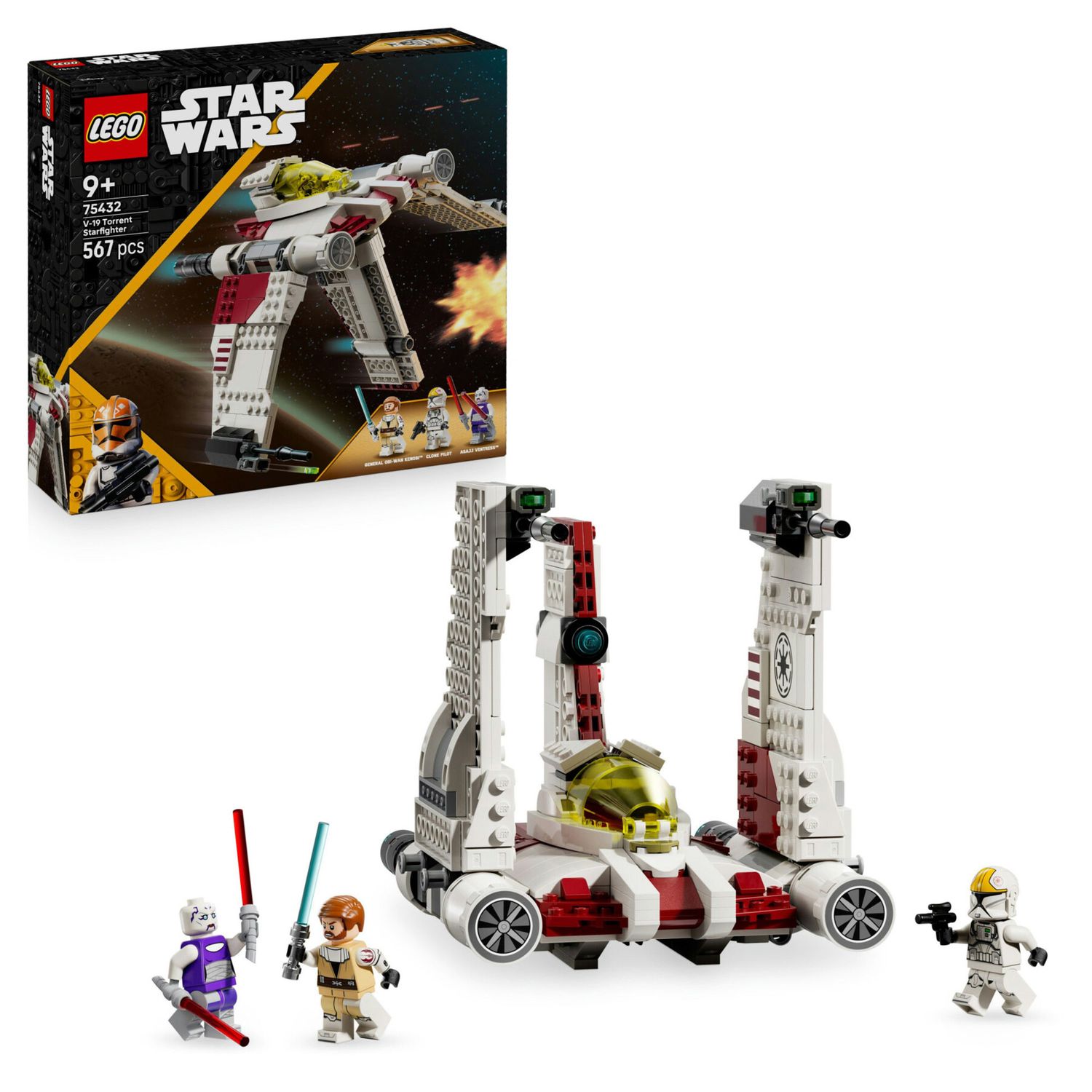 LEGO Star Wars 75432 V-19 Torrent con 3 Minifigure e Spade Laser - LEGO, Star Wars