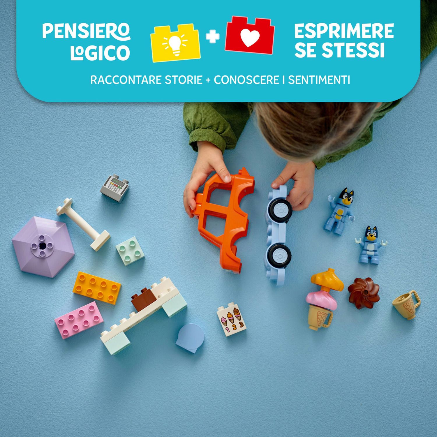 LEGO 10458 Duplo Gelateria Bluey con Macchina e 2 Figure - LEGO