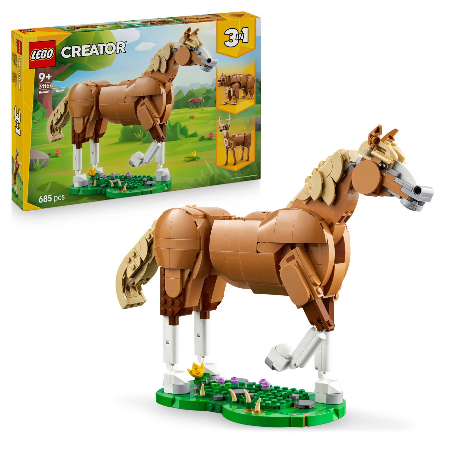 LEGO Creator 31166 Cavallo 3 in 1 Trasformabile in Orso O Cervo - LEGO