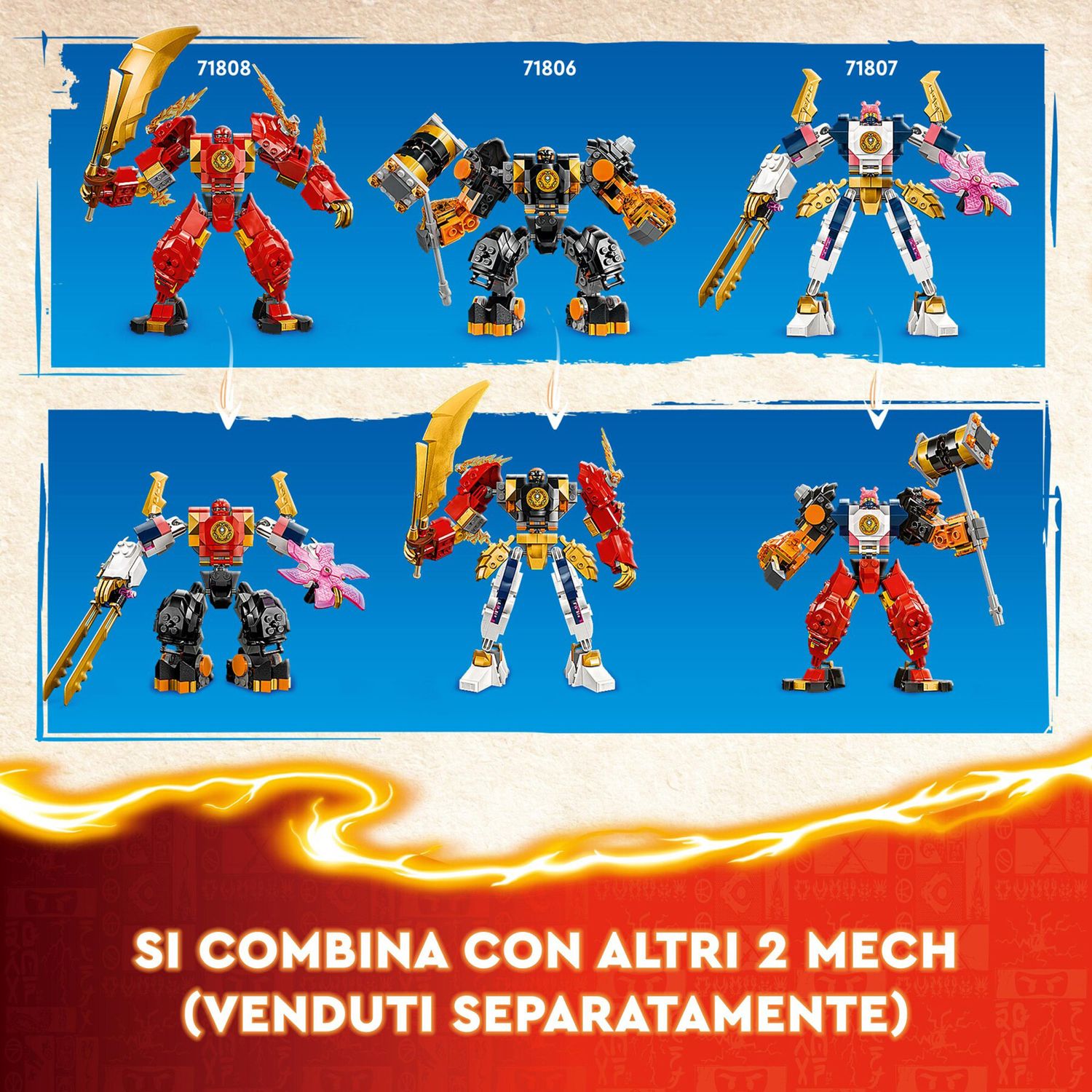 LEGO Ninjago 71808 Mech Elemento Fuoco di Ka - LEGO