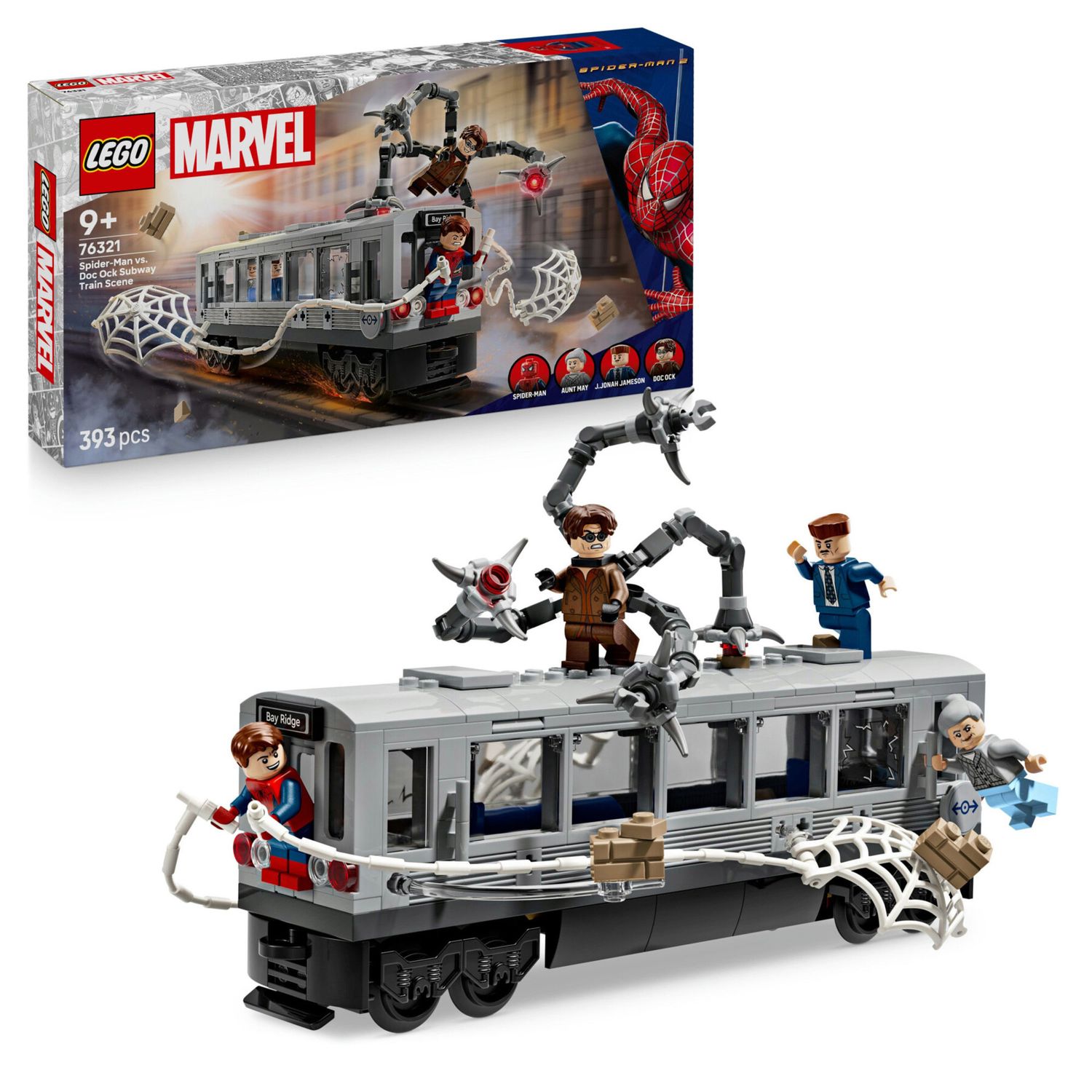 LEGO Marvel 76321 Spider-Man vs Doc Ock Sul Treno con 4 Minifigure - LEGO, Marvel