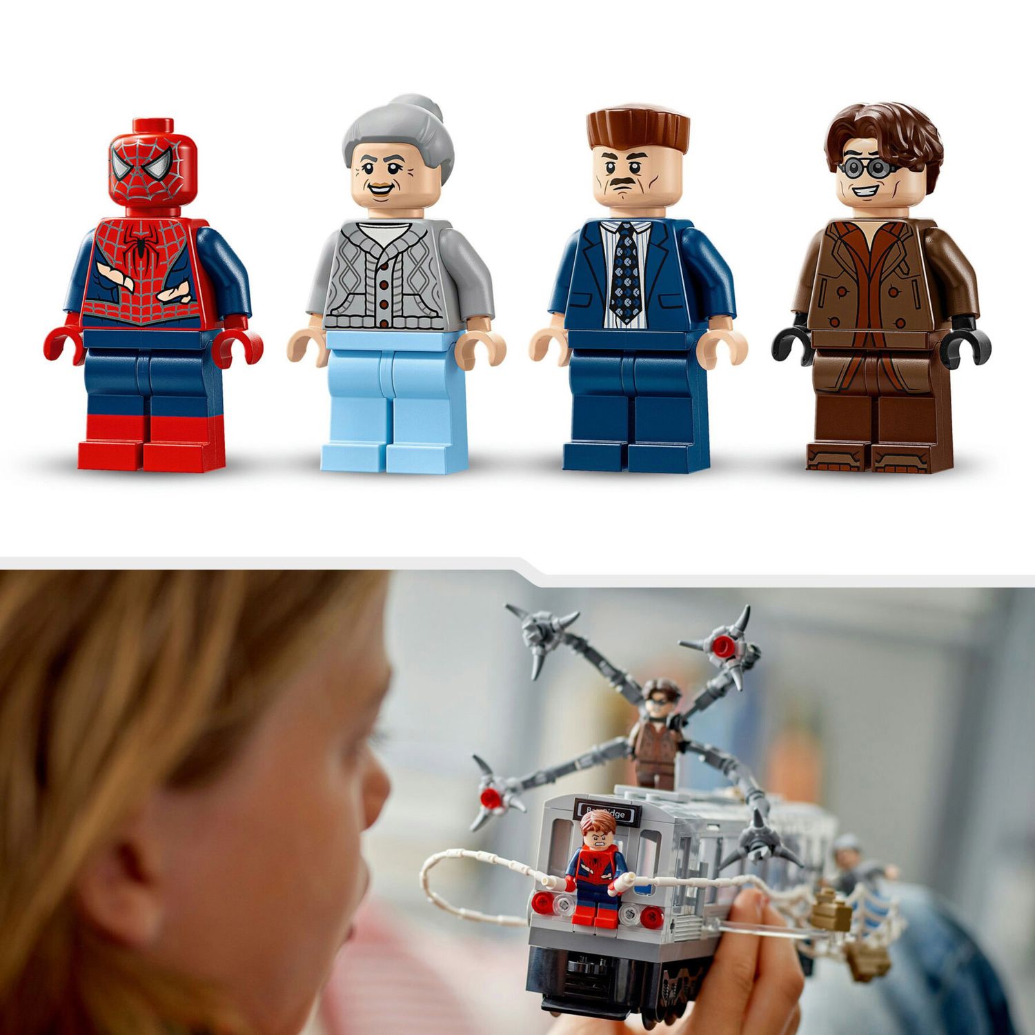 LEGO Marvel 76321 Spider-Man vs Doc Ock Sul Treno con 4 Minifigure - LEGO, Marvel
