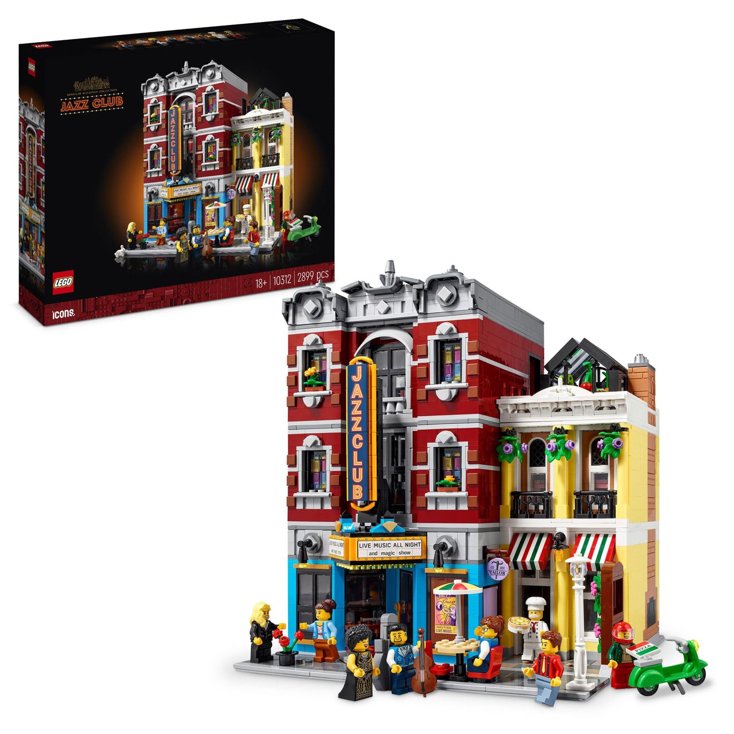 LEGO Icons 10312 Jazz Club con Modulare e Palco - LEGO