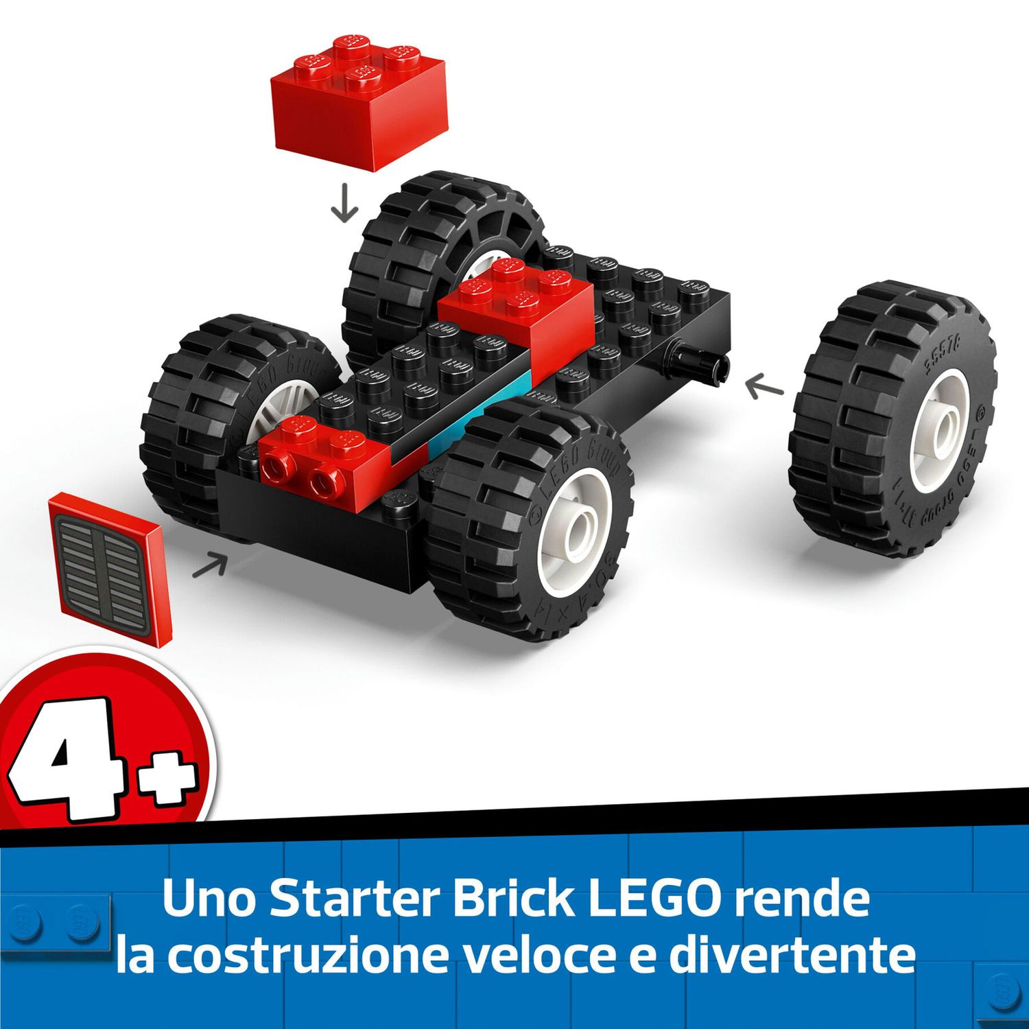 LEGO City 60461 Trattore Agricolo Rosso con Rimorchio e Pecore - LEGO