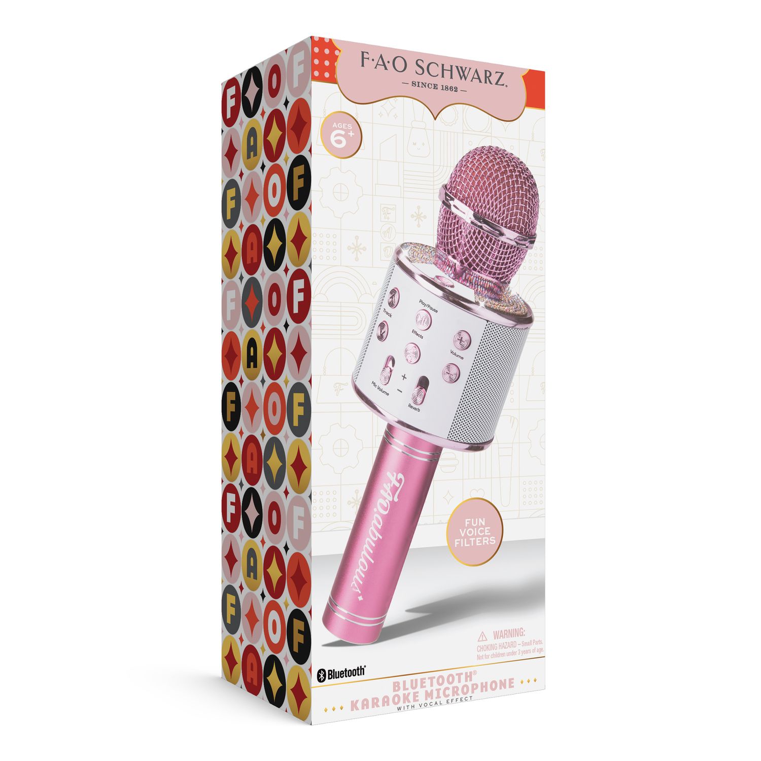 Microfono Karaoke Bluetooth con Effetti Vocali e Speaker - FAO Schwarz