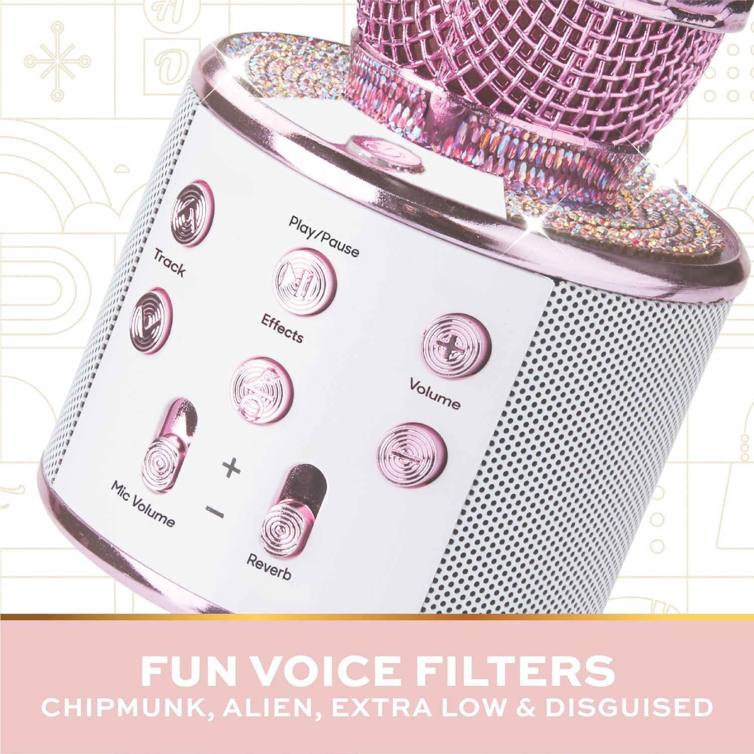 Microfono Karaoke Bluetooth con Effetti Vocali e Speaker - FAO Schwarz