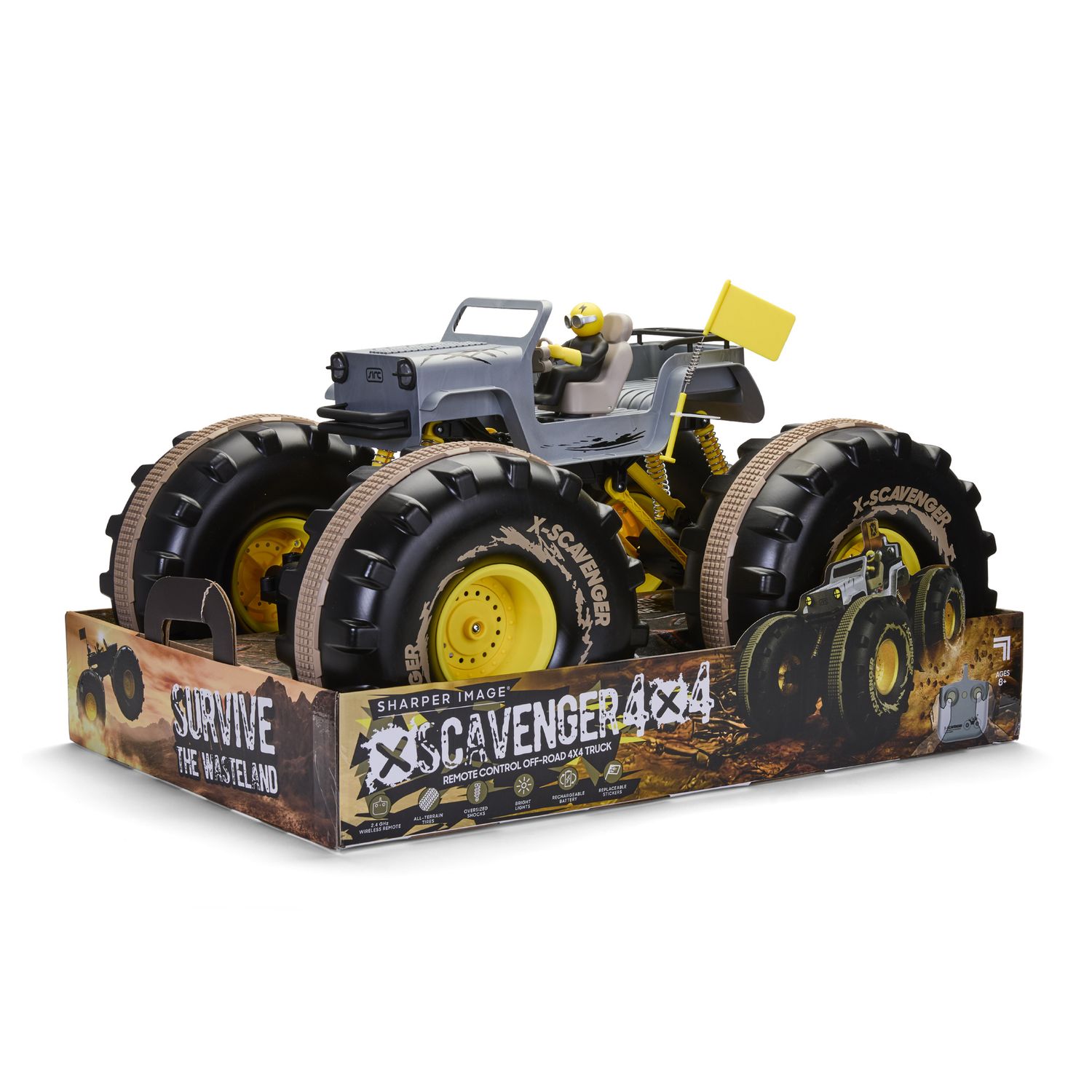 Truck Fuoristrada RC XScavenger 4X4 con LED e accessori - Sharper Image