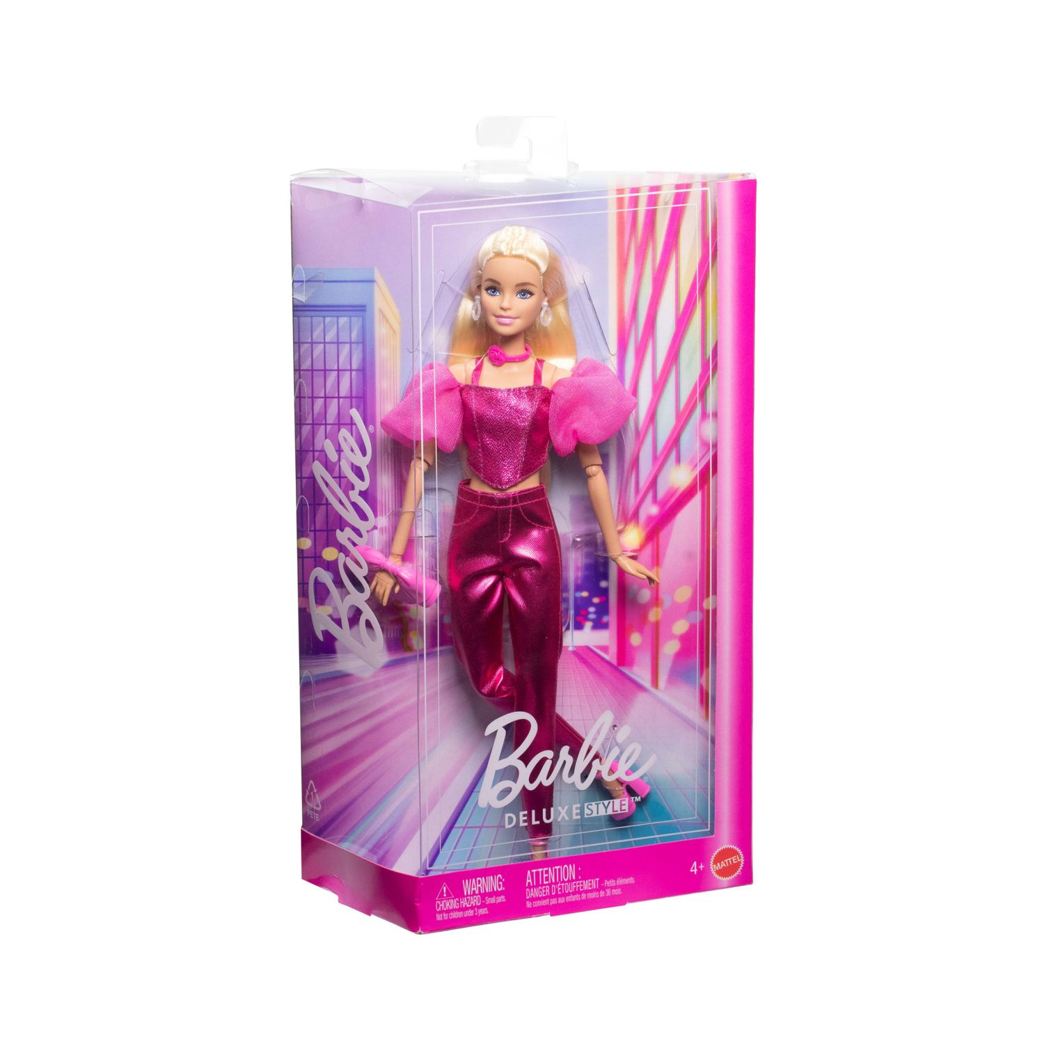 Barbie Fashionista Deluxe Metallic Bionda con Vestito Rosa - Barbie