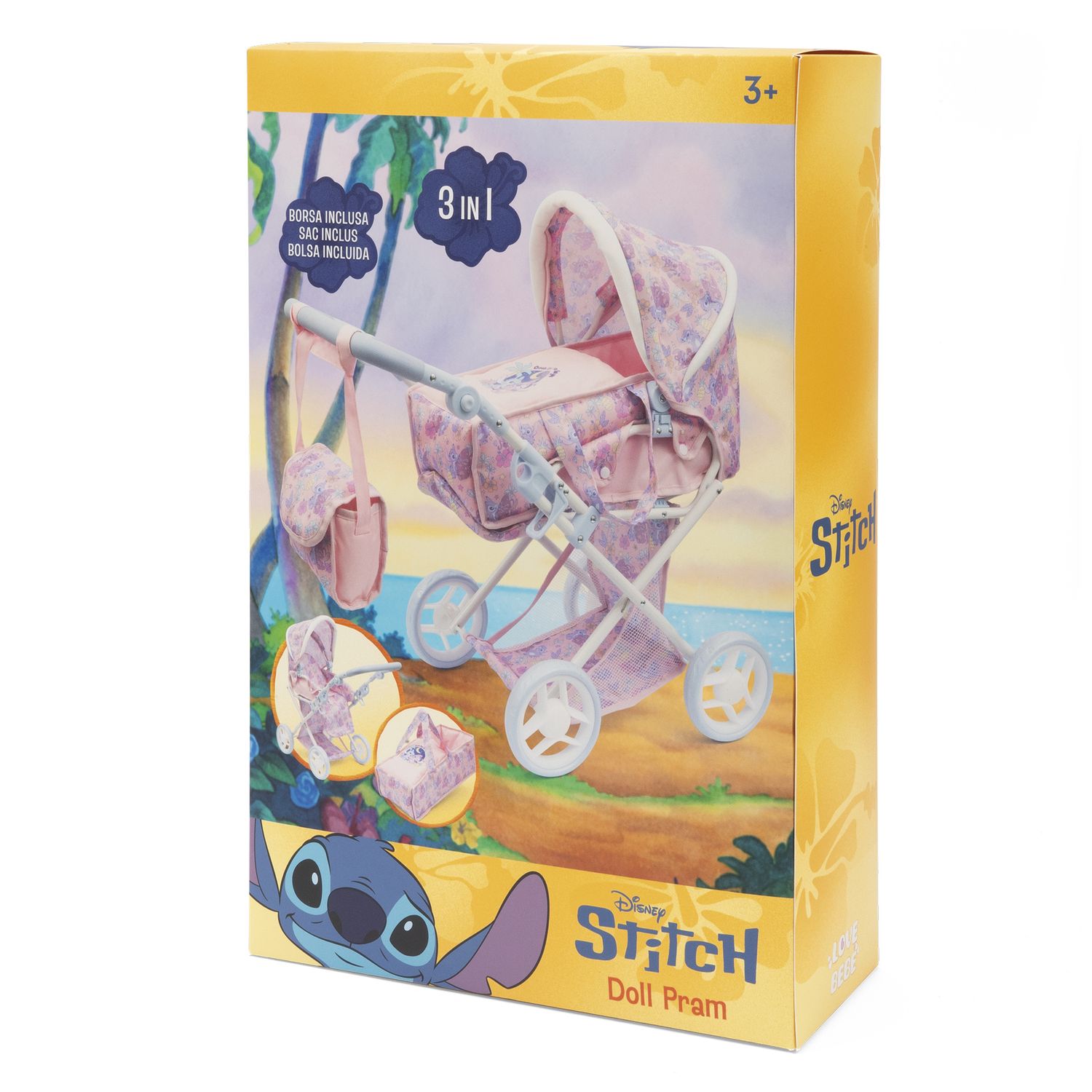 Carrozzina per bambole 3 in 1 Disney Stitch - Disney Stitch