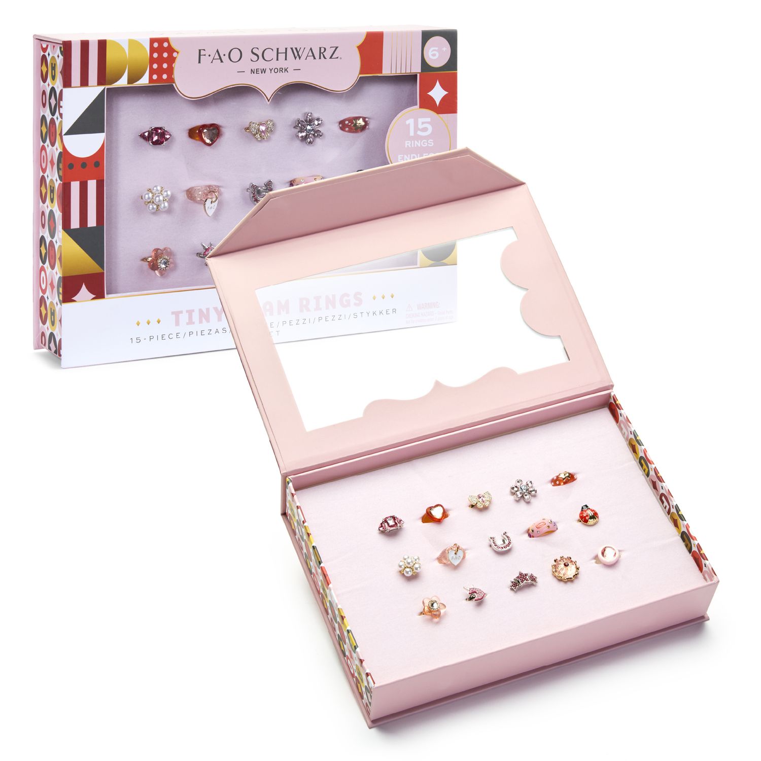 Set di 15 anelli Tiny Glam - FAO Schwarz