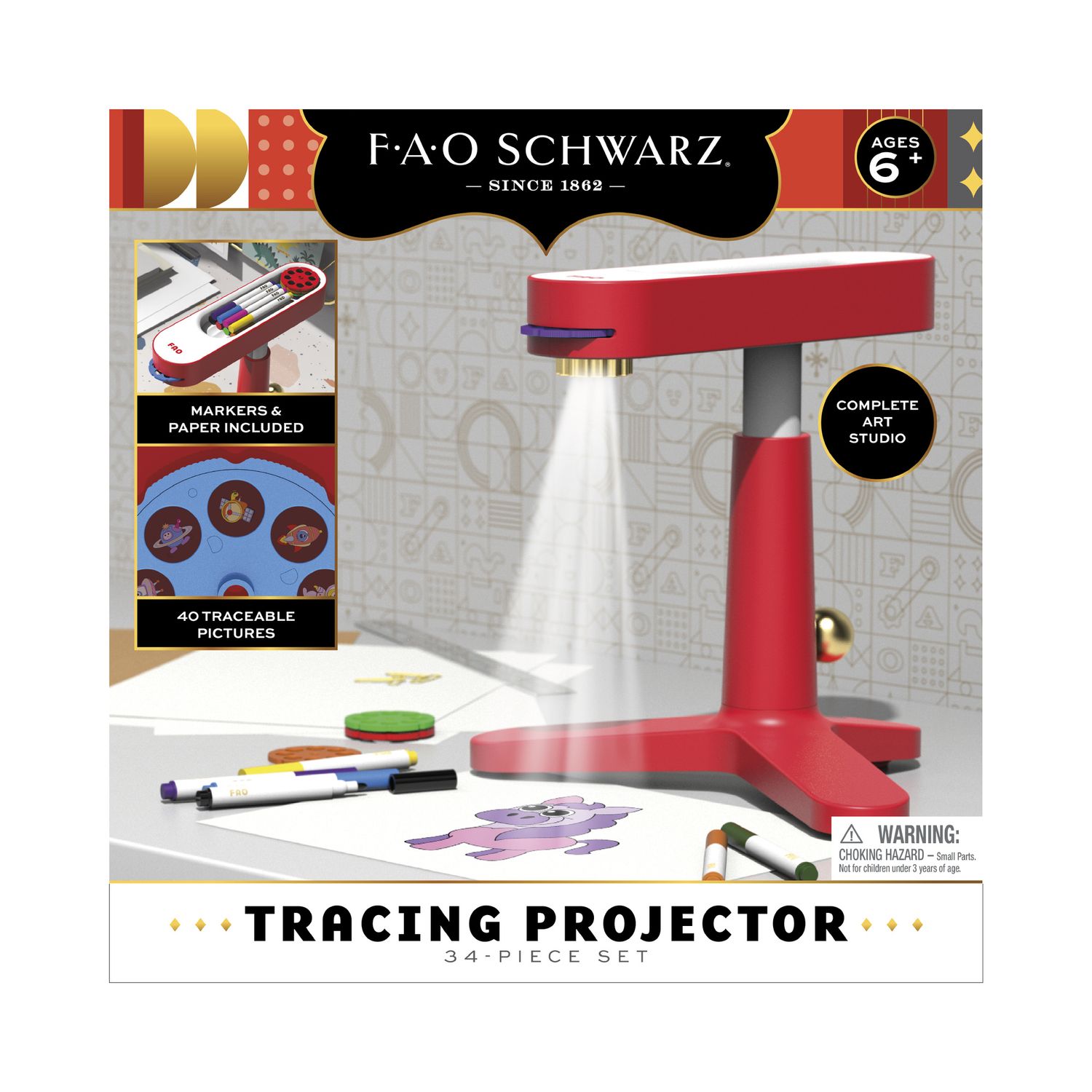 Proiettore da Disegno 32 pezzi - FAO Schwarz