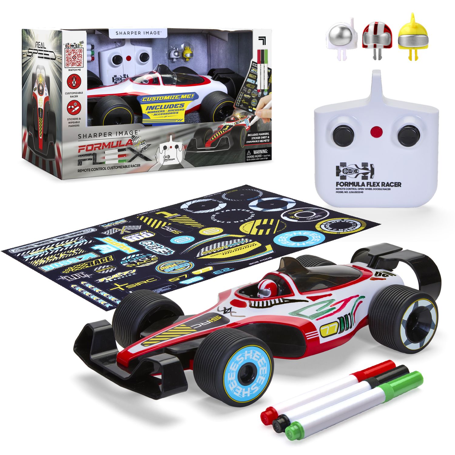 Auto RC Formula FLEX, personalizzabile con adesivi e accessori - Sharper Image