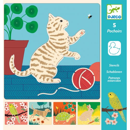 Stencil illustrati Cute Companions (5 soggetti) - Djeco