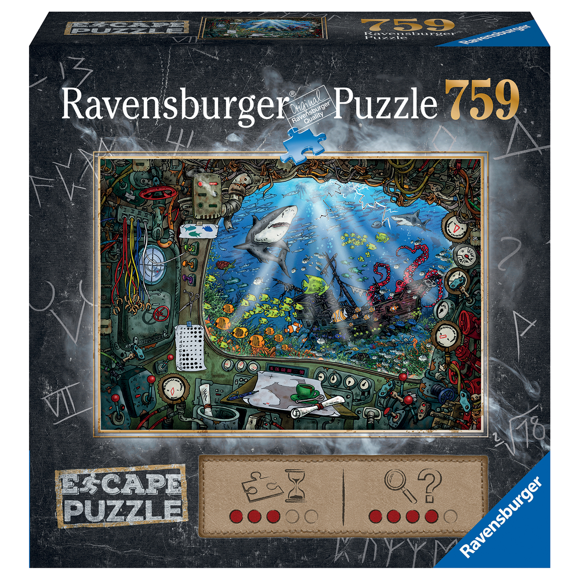 Ravensburger escape the puzzle il sommergibile, 759 pezzi - Ravensburger