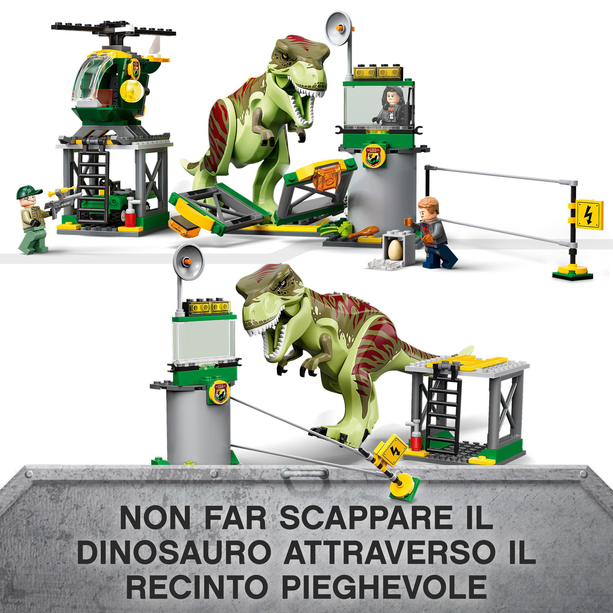 LEGO Jurassic World 76944 La Fuga del T-rex - Jurassic World, LEGO