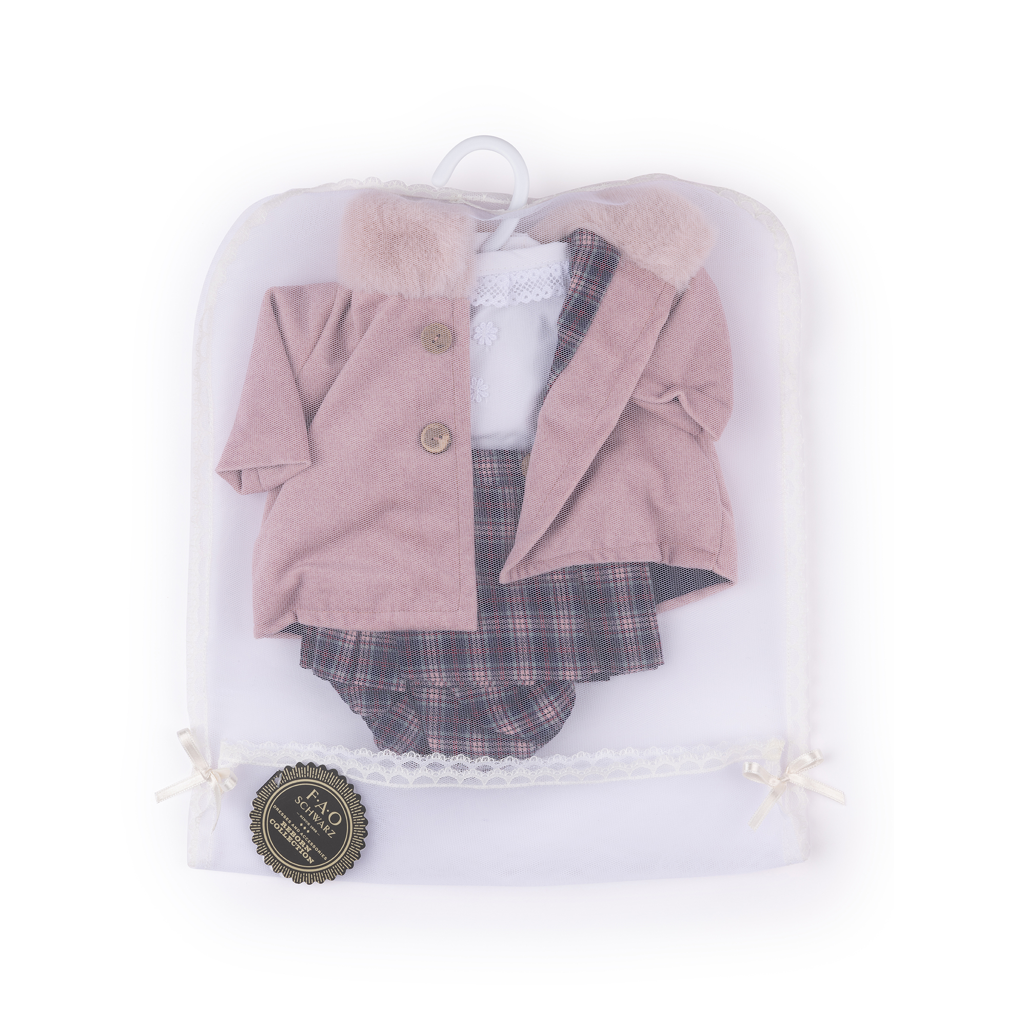 Completo con gonna, camicia e cappottino per My FAO Doll 40 cm - FAO Schwarz