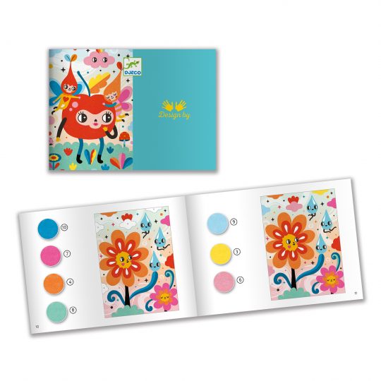 Kit 4 disegni con sabbia colorata Deliciously Cute - Djeco