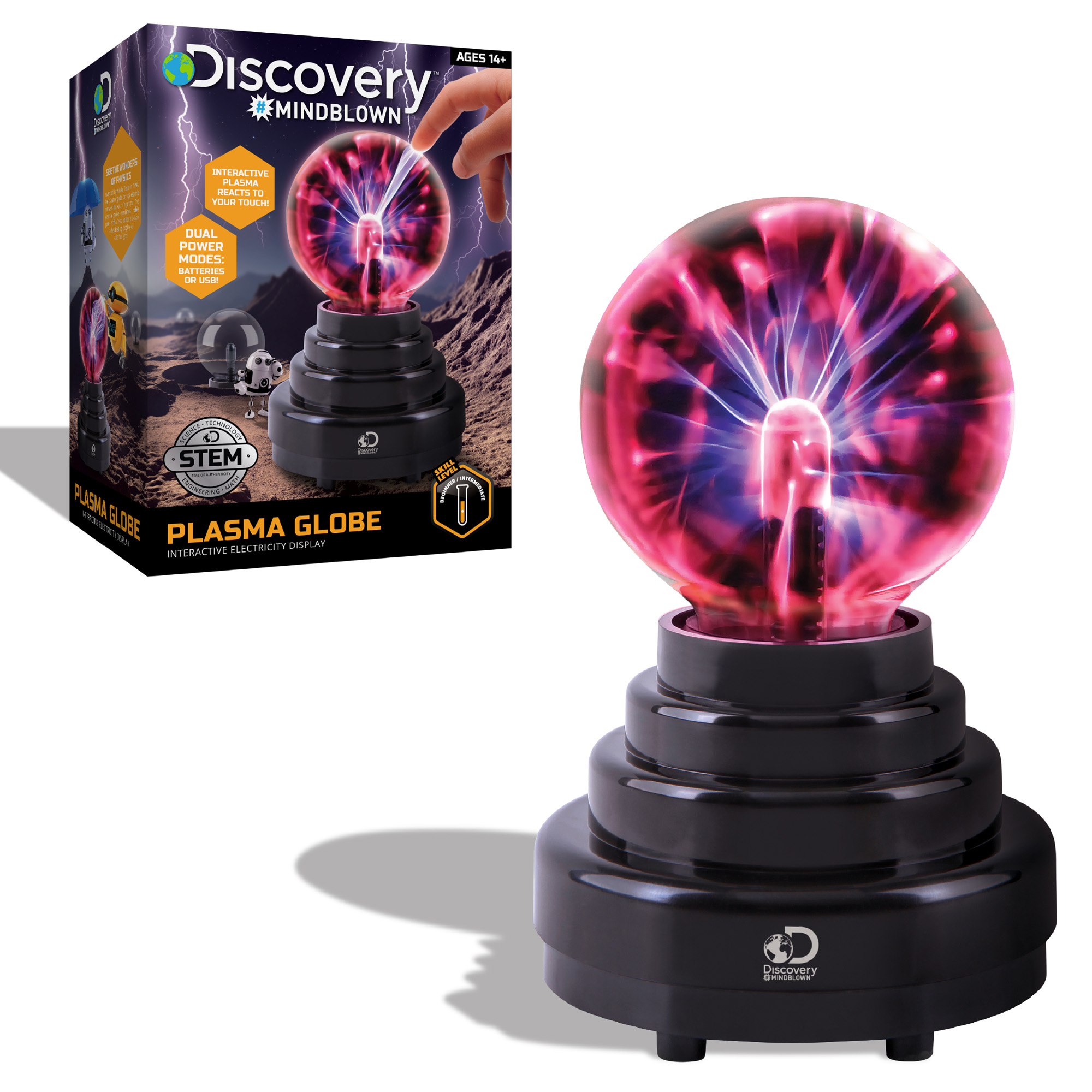 Sfera al plasma con raggi luminosi - Discovery Mindblown