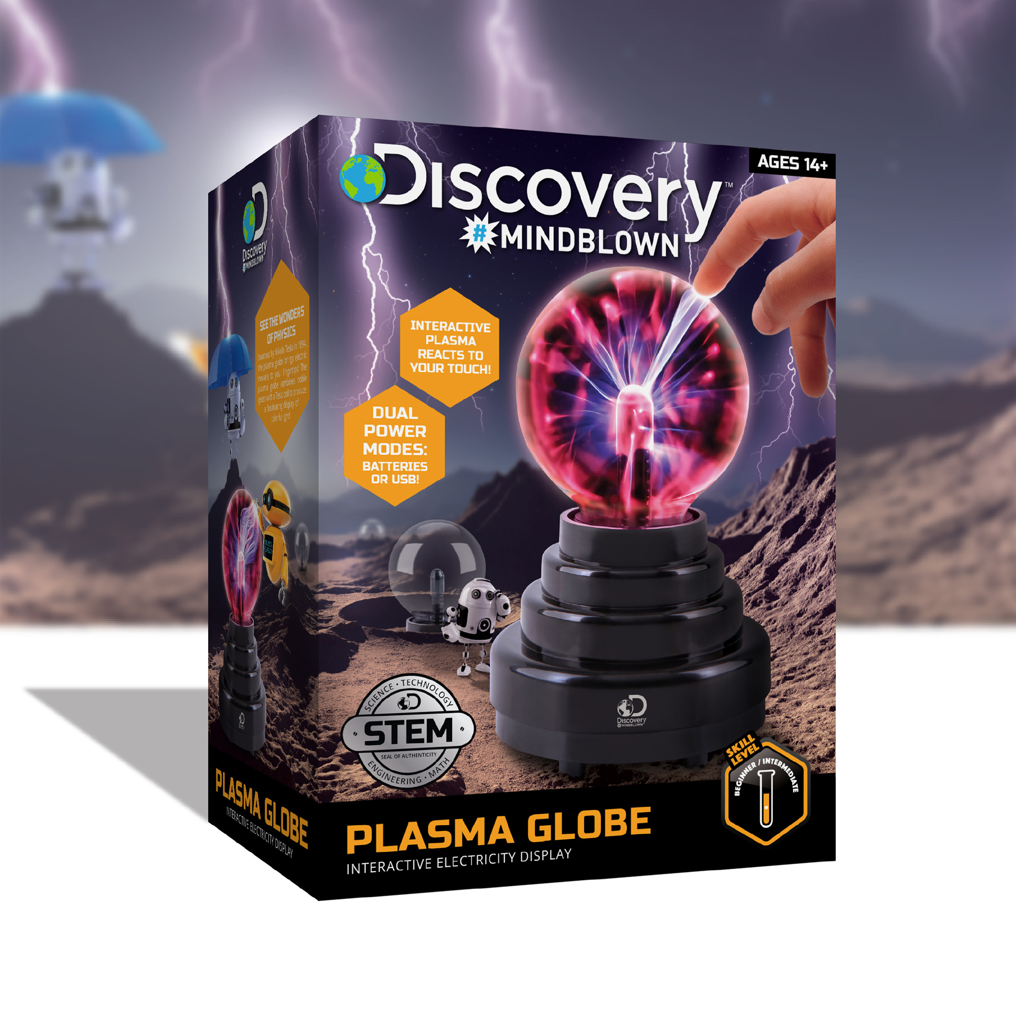 Sfera al plasma con raggi luminosi - Discovery Mindblown