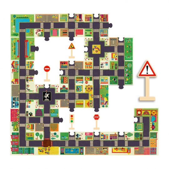 Puzzle circuito The City 24 pezzi - Djeco