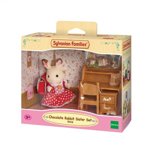 Sorella coniglio cioccolato e scrivania - Sylvanian Families