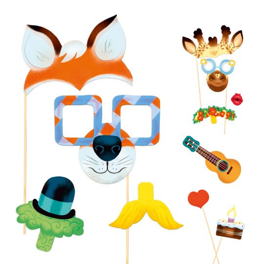 Gioco creativo per realizzare 40 accessori per mascherarsi Animal party - Djeco