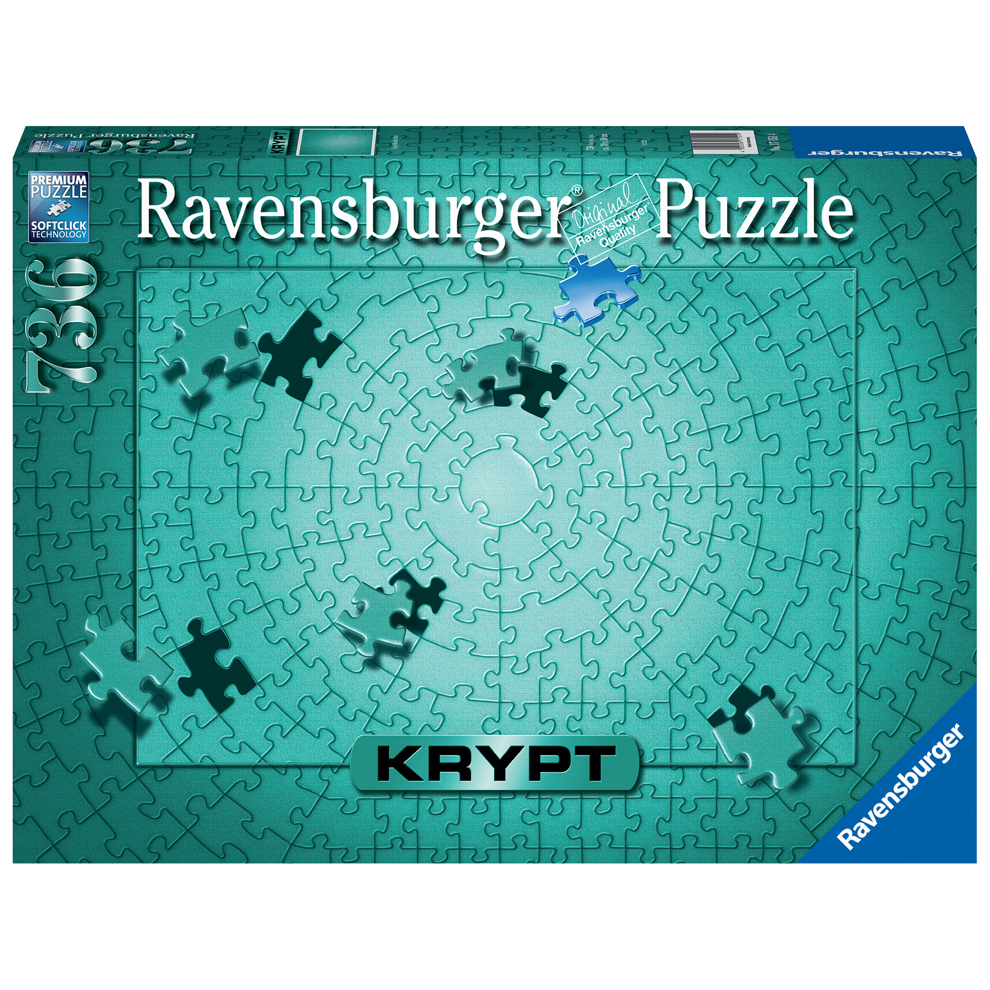 Ravensburger krypt puzzle metallic mint, 736 pezzi - Ravensburger