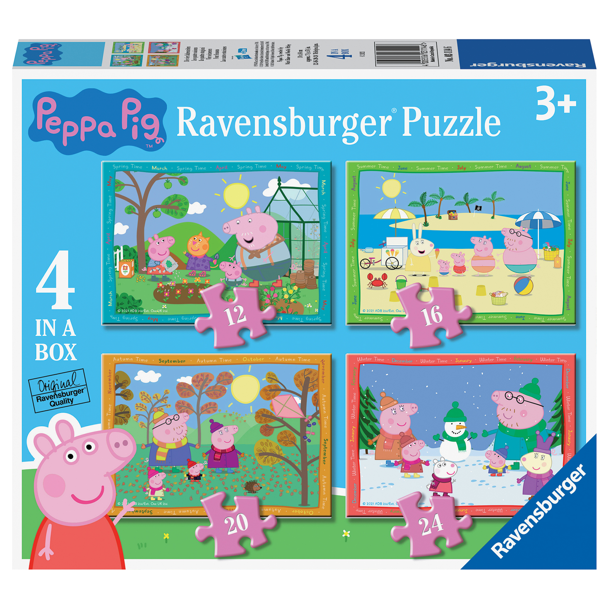 Ravensburger puzzle peppa pig 4 stagioni, puzzle 4 in a box - Ravensburger