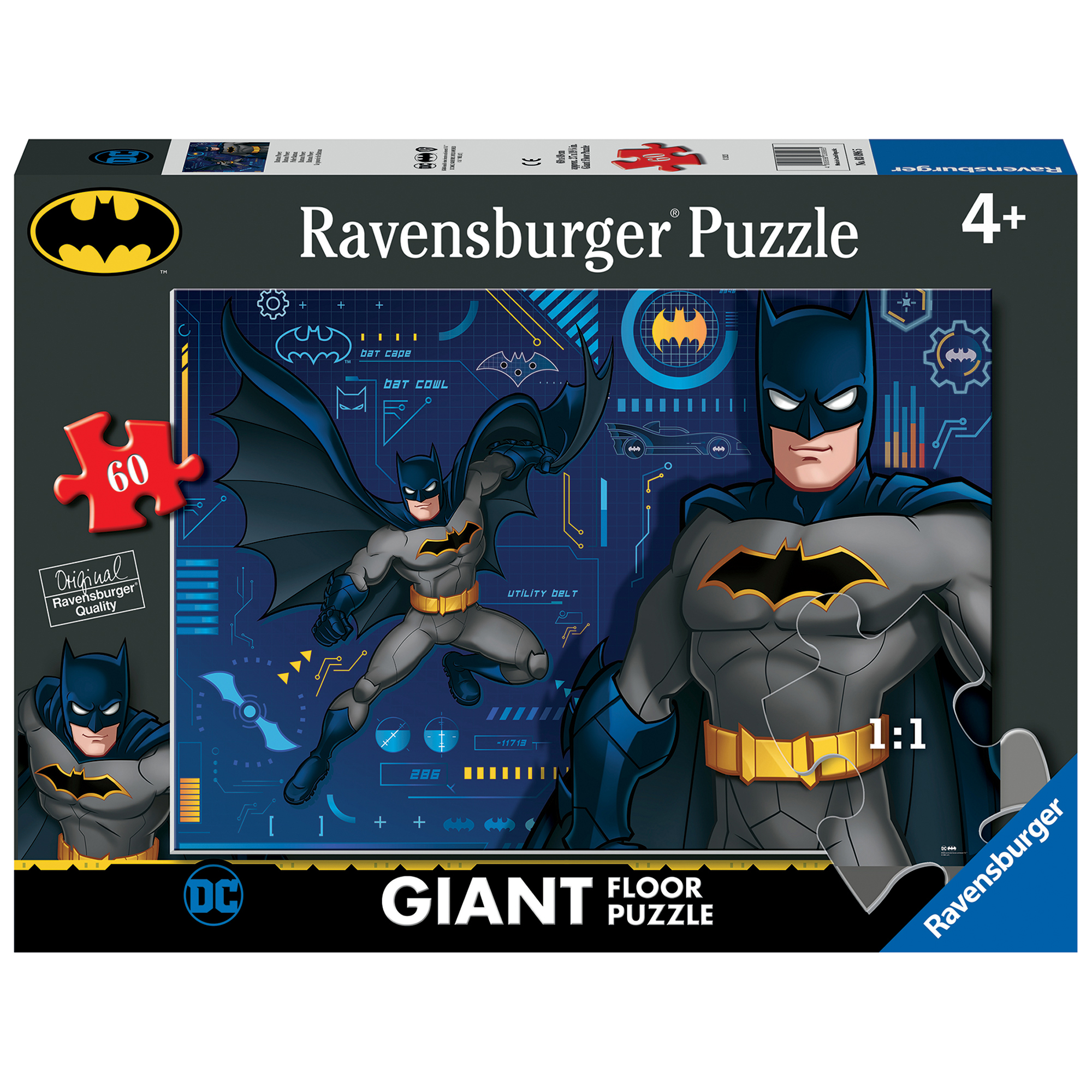Ravensburger Batman Puzzle Giant 60 pezzi - DC Comics, Ravensburger