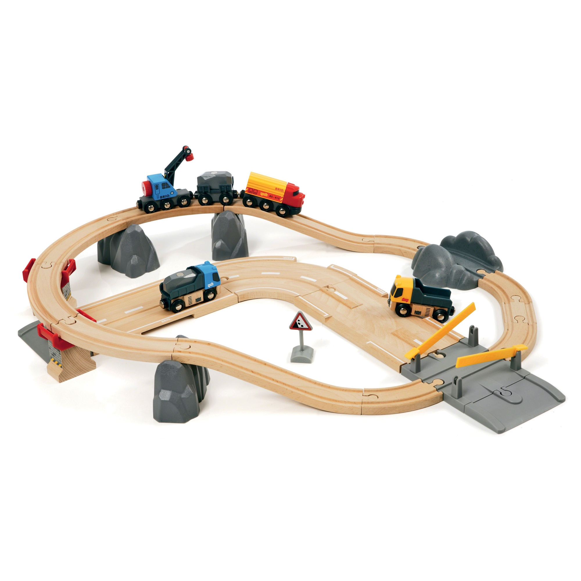Brio set cava, ferrovia e strada,set da 32 pezzi - Brio