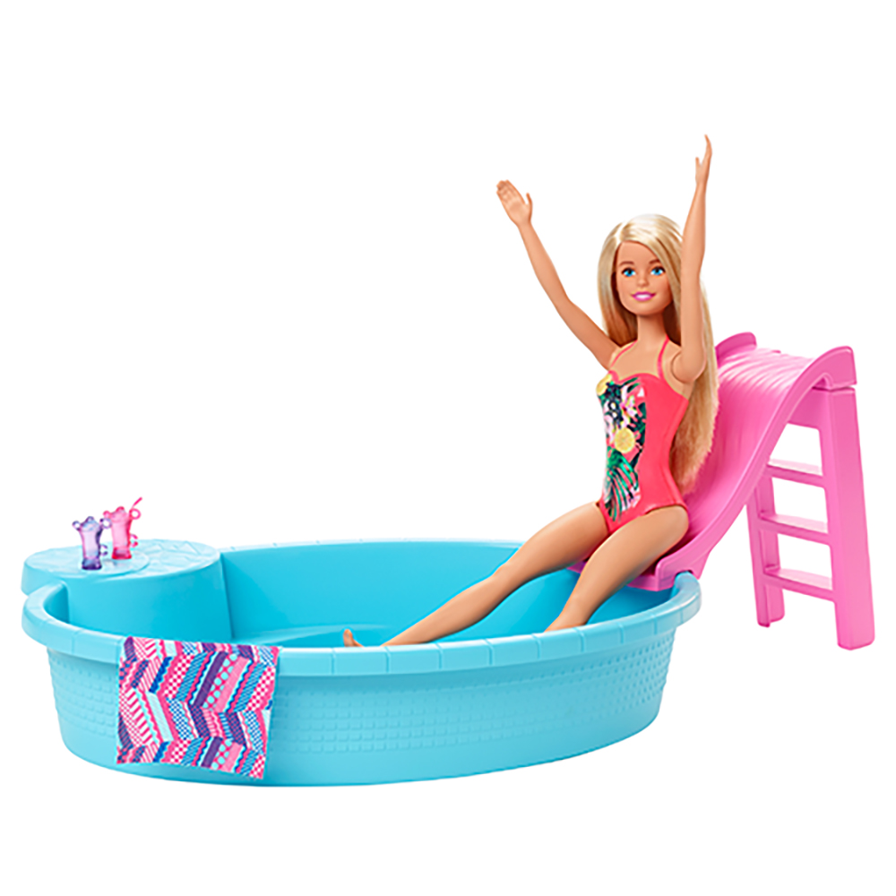 Barbie Playset Bambola con Piscina e Accessori - Barbie