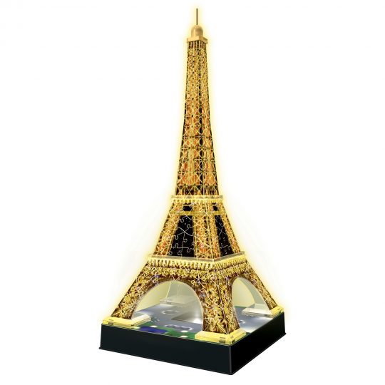 Puzzle 3D Tour Eiffel Building Night Edition con LED, 216 pezzi - Ravensburger