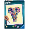 Creart Elefante, Serie Trend C, Kit per dipingere con i numeri - Creart