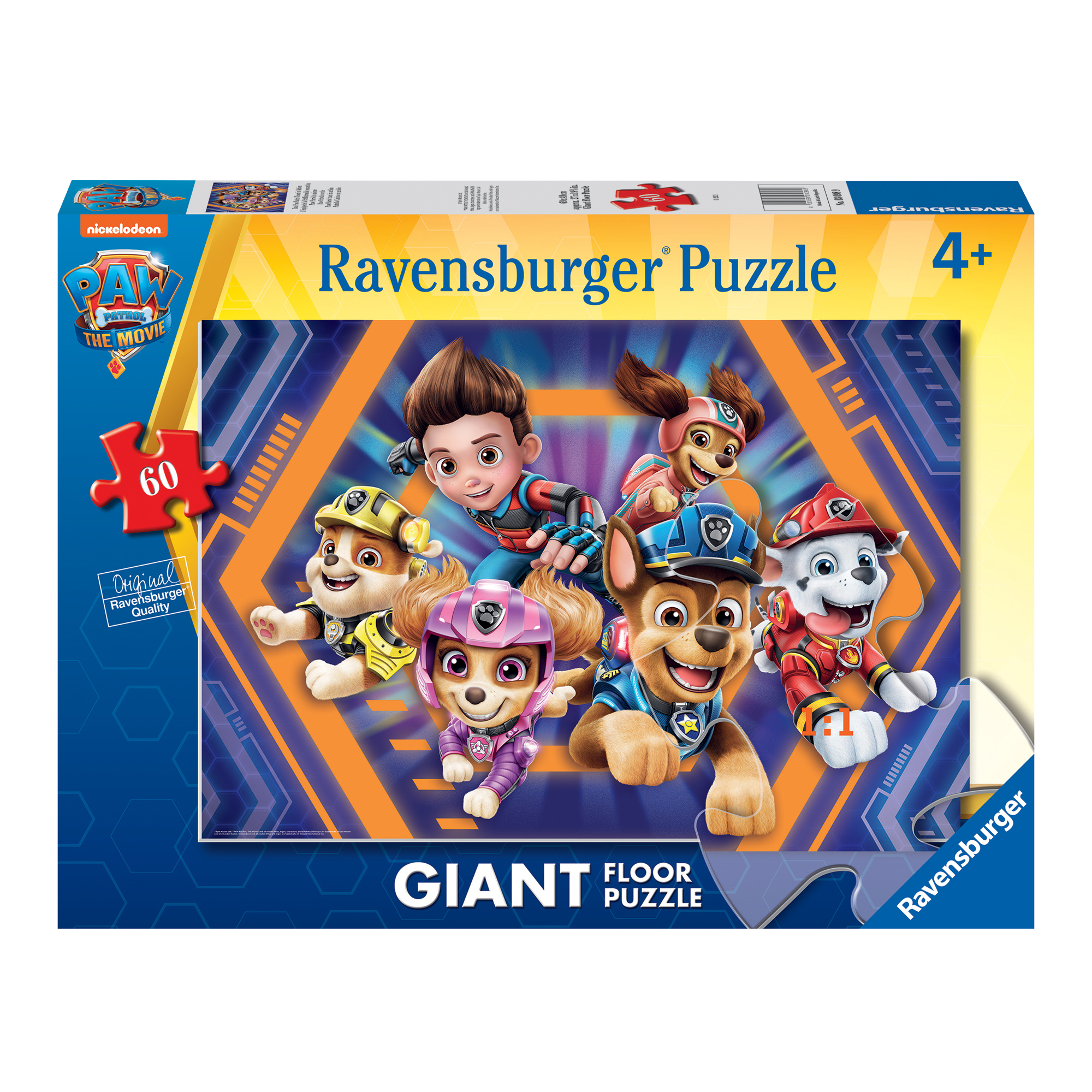 Ravensburger puzzle paw patrol movie, 60 pezzi giant - Ravensburger