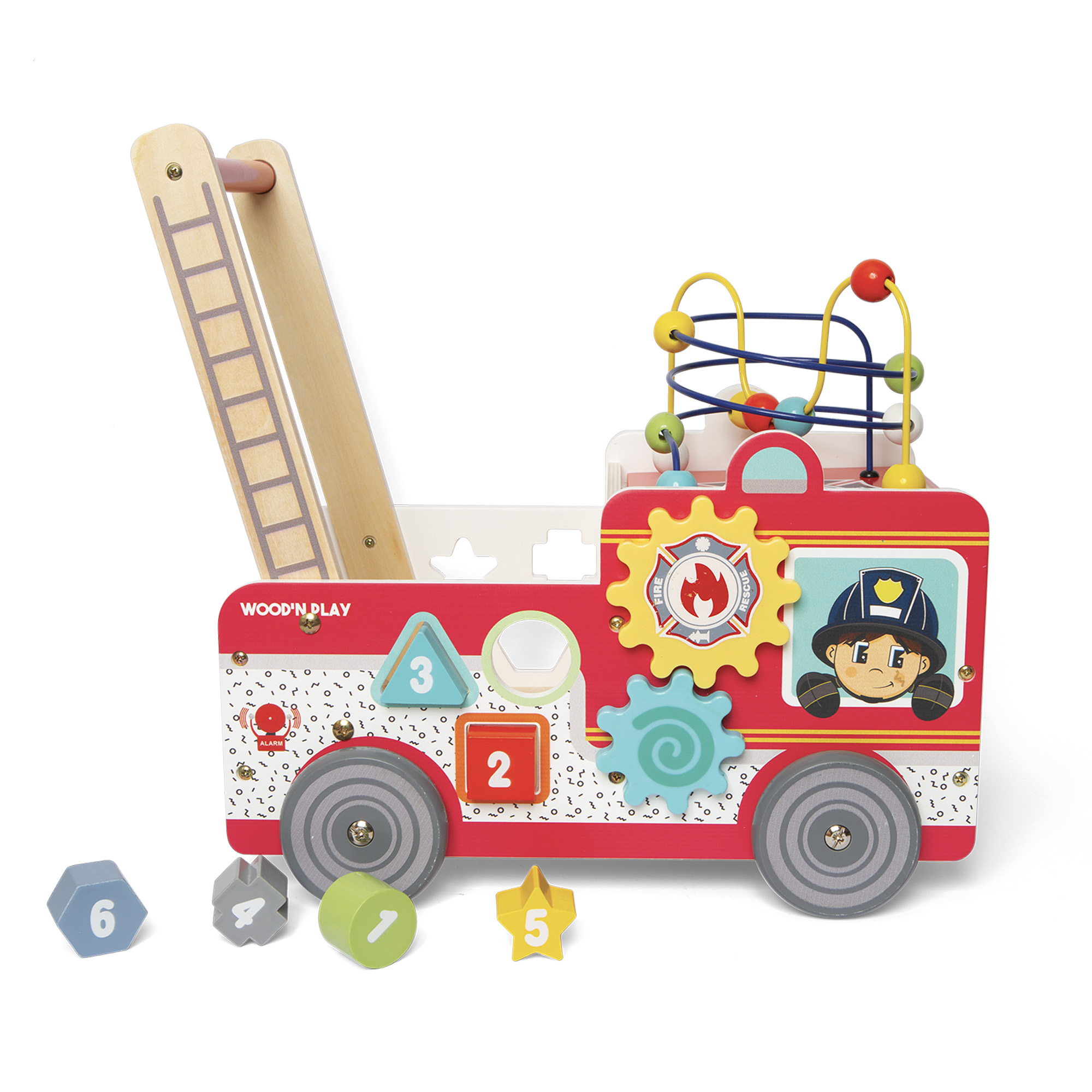 Primi passi camion dei pompieri Wood n' Play - Wood n' Play