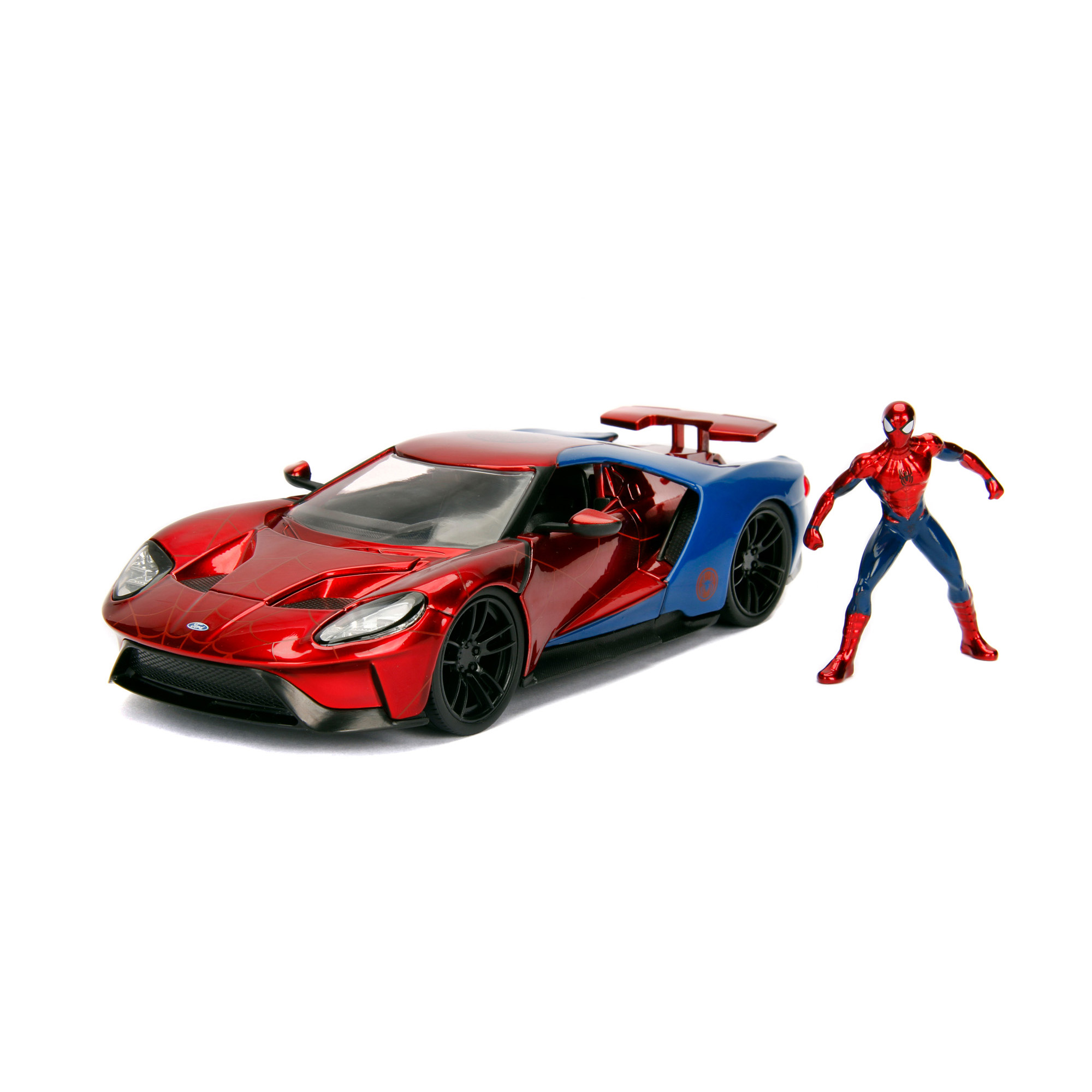 Ford GT 2017 scala 1:24 + personaggio Spiderman - Jada, Marvel