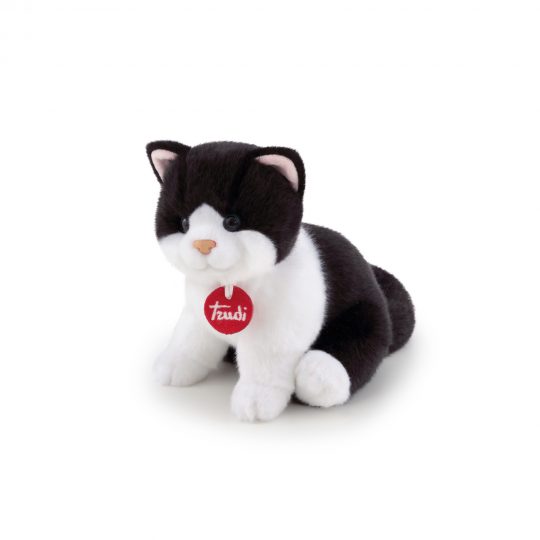 Peluche Gatto Brad bianco e nero 19 cm - Trudi