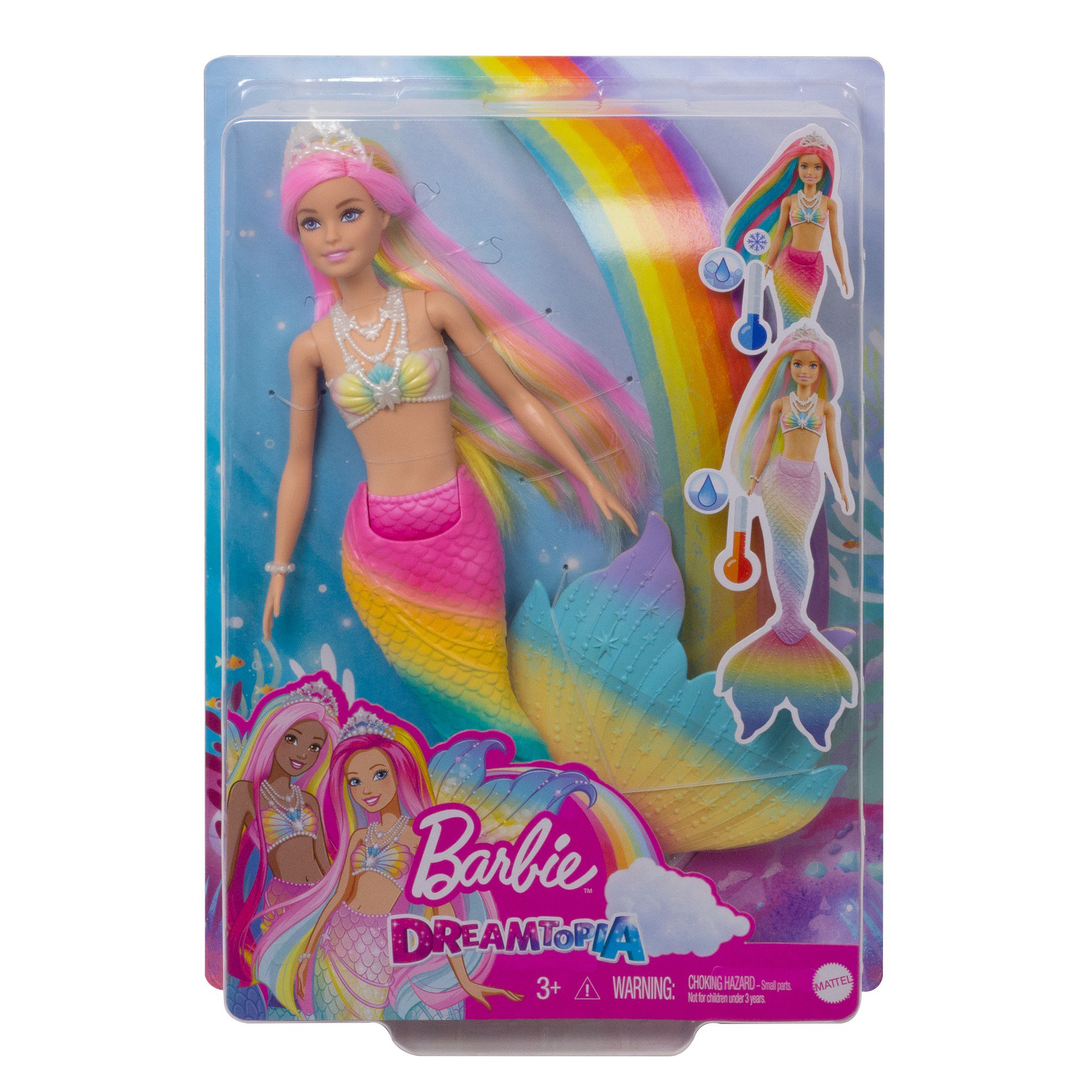 Barbie Sirena Cambia Colore con Capelli Arcobaleno - Barbie
