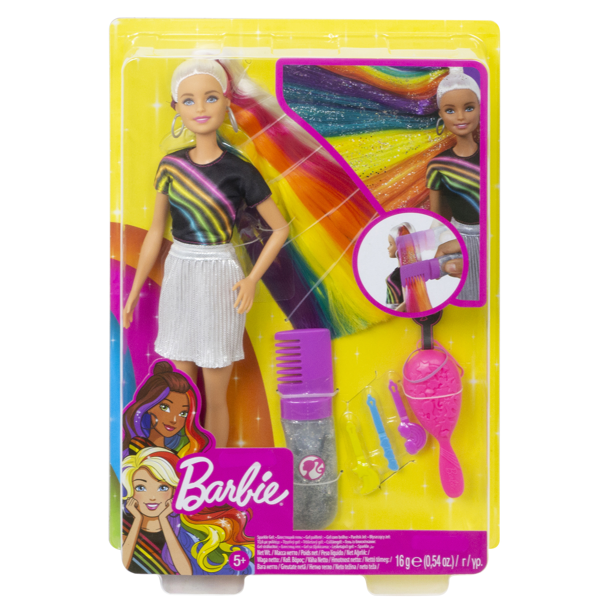 Barbie Capelli Arcobaleno con Accessori - Barbie