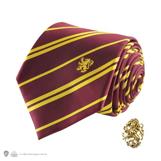 Cravatta deluxe Grifondoro con spilla - Harry Potter