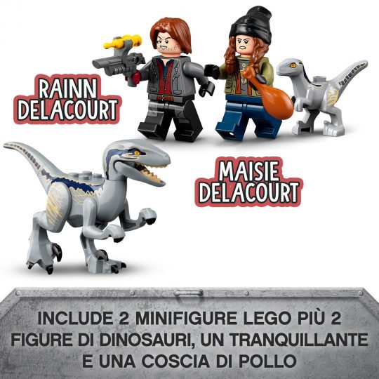 LEGO Jurassic World 76946 La Cattura dei Velociraptor Blue e Beta - Jurassic World, LEGO