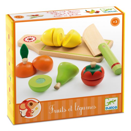 Set Frutta e verdura da tagliare in legno - Djeco