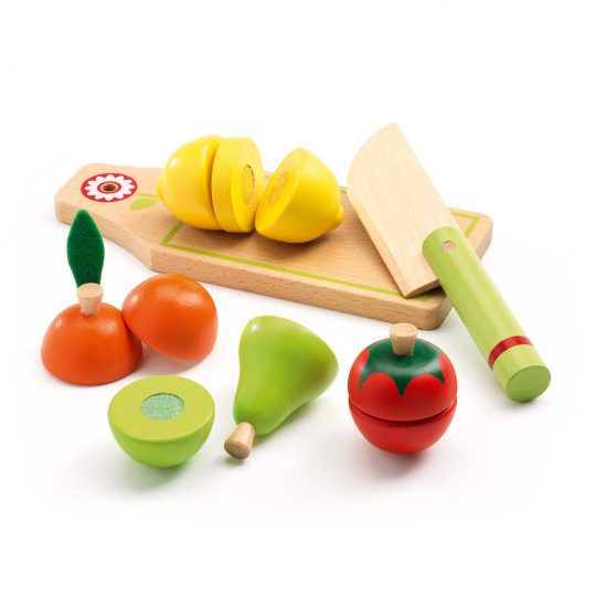 Set Frutta e verdura da tagliare in legno - Djeco