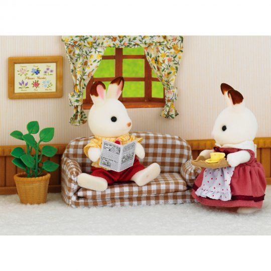 Papà coniglio cioccolato e divano - Sylvanian Families