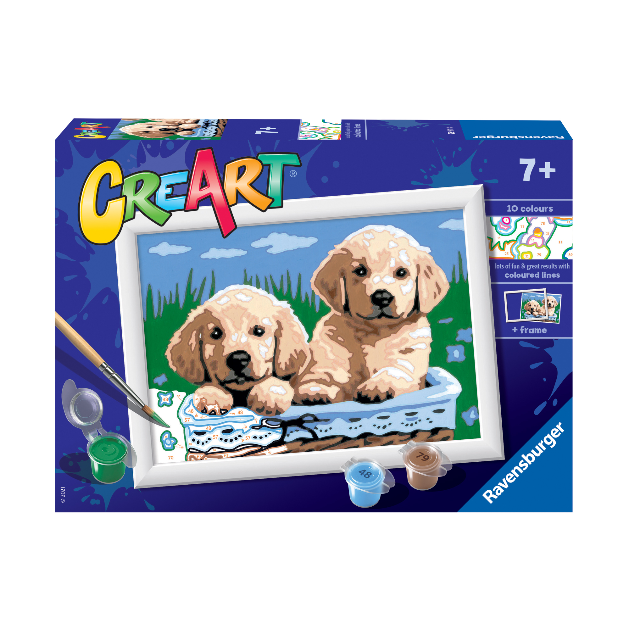 Creart Cani Retriever, Serie E, Kit per dipingere con i numeri - Creart